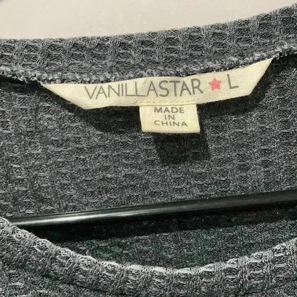 Vanilla Star Waffle knit pullover top size large - Picture 5 of 10